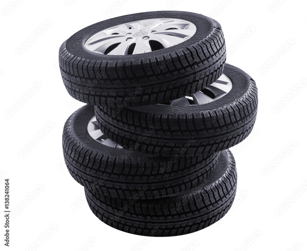 tires on a white background tires on a white background