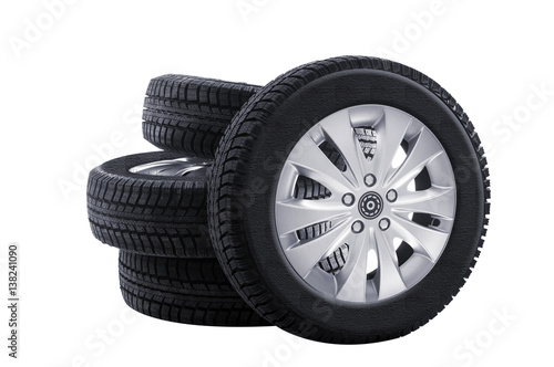 tires on a white background