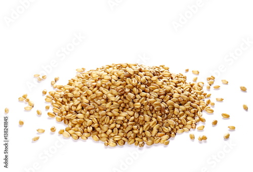  Wheat pile side view isolated on white background