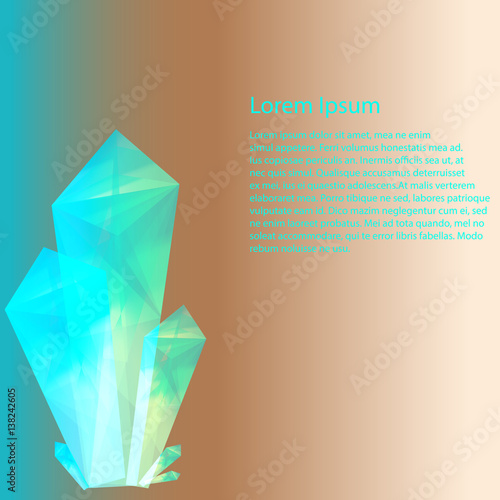 Business template or cover with crystals