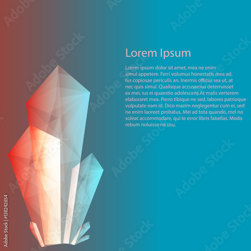 Business template or cover with crystals