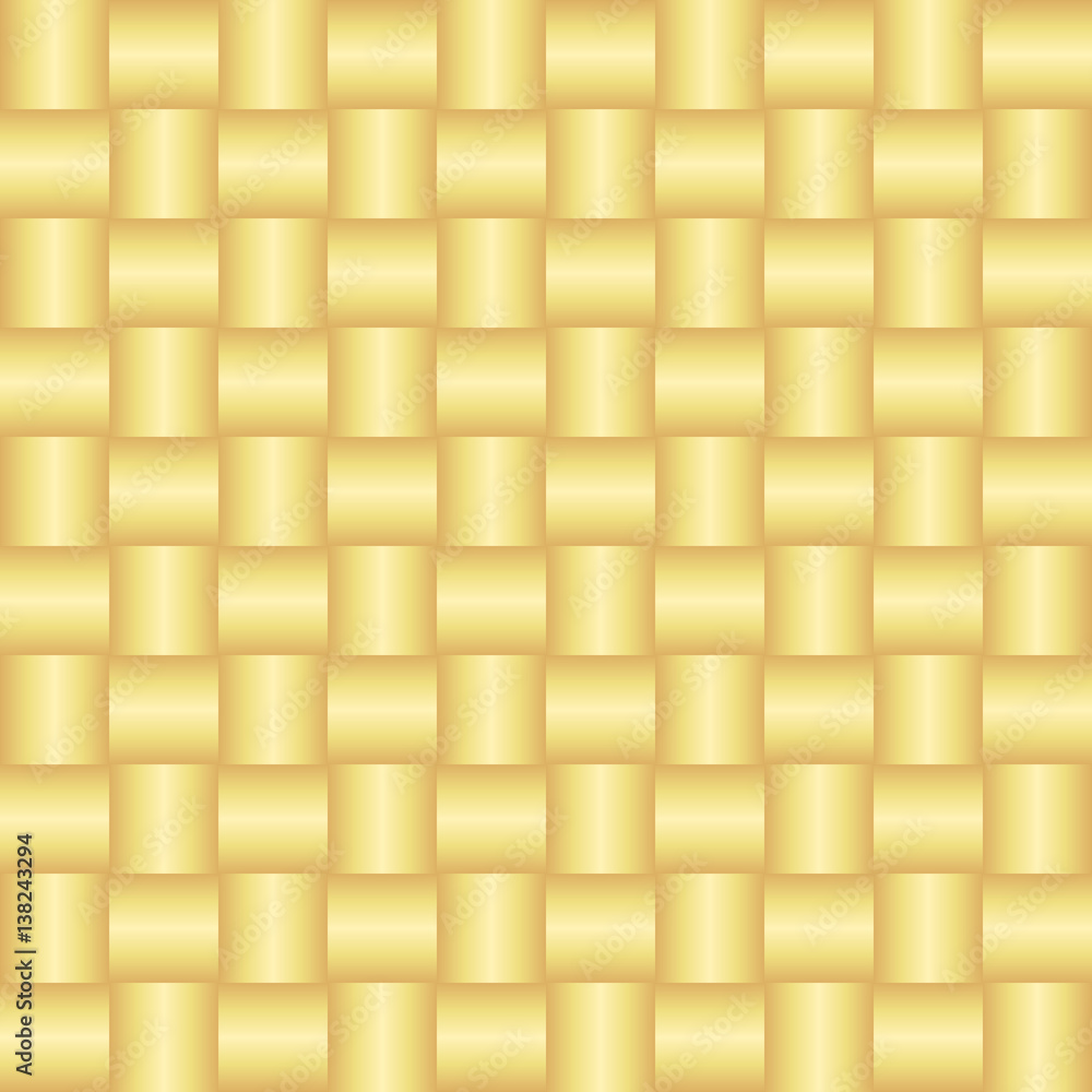 Gold gradient weave. Seamless vector pattern.
