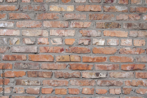 wall of red brick