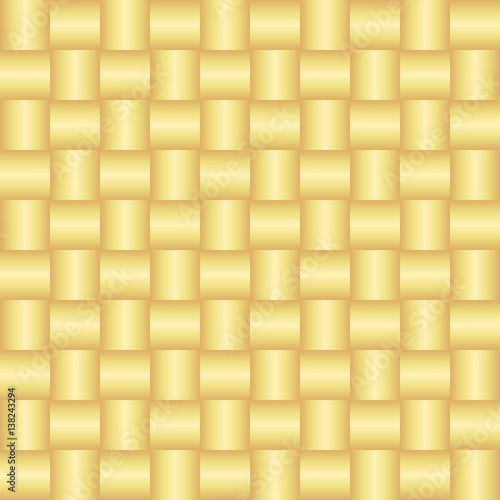 Gold gradient weave. Seamless vector pattern.