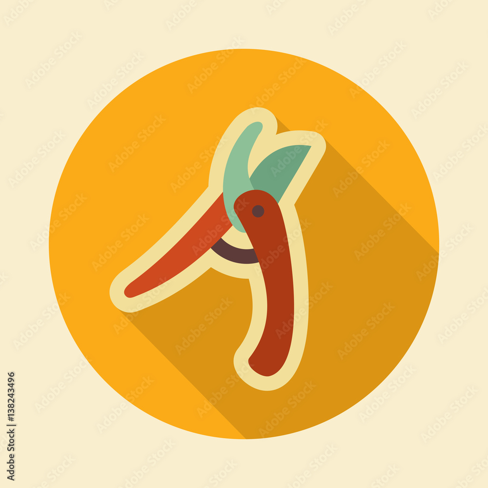 Secateurs, pruner, averruncator flat vector icon Secateurs, pruner, averruncator flat vector icon