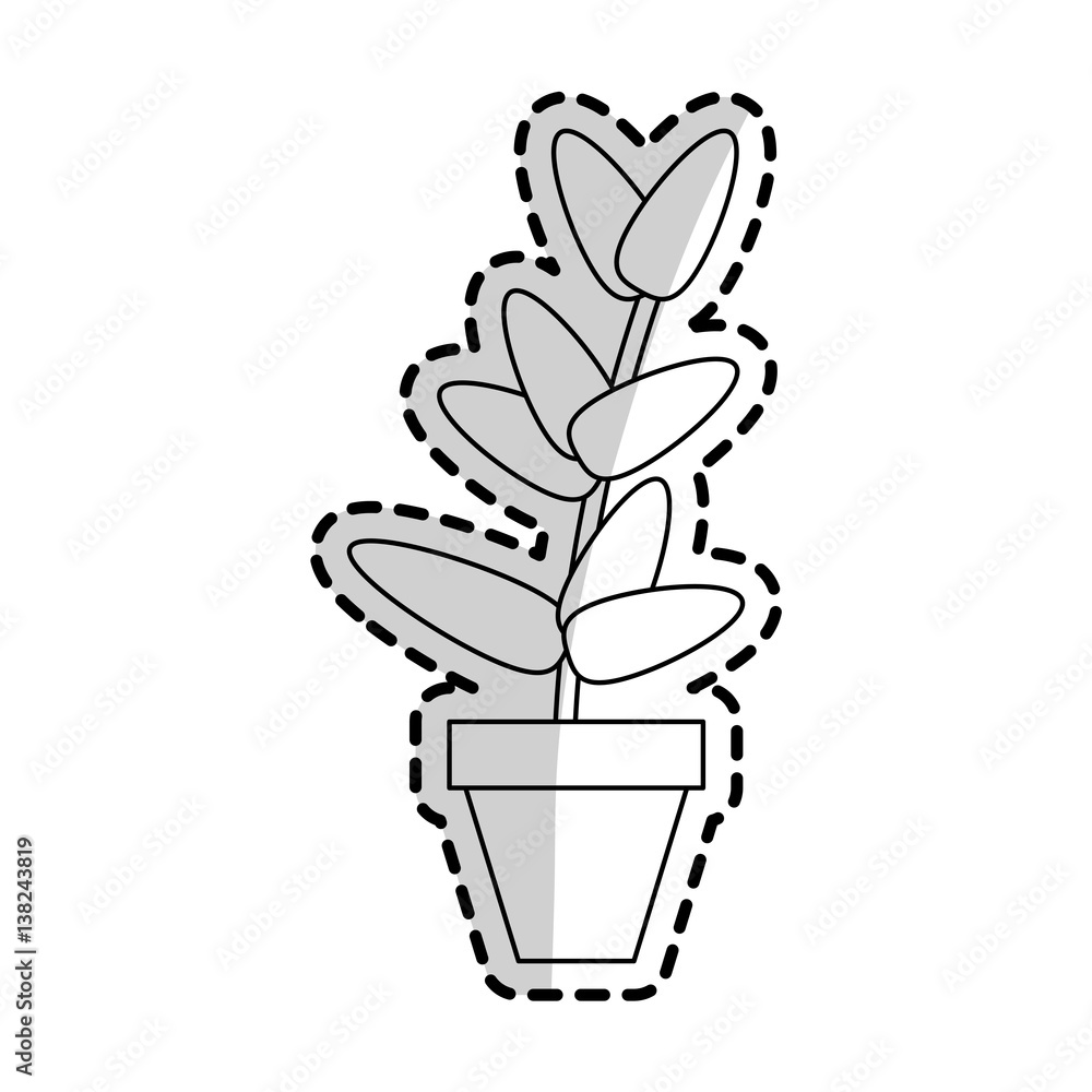 potted plant icon image vector illustration design potted plant icon image vector illustration design