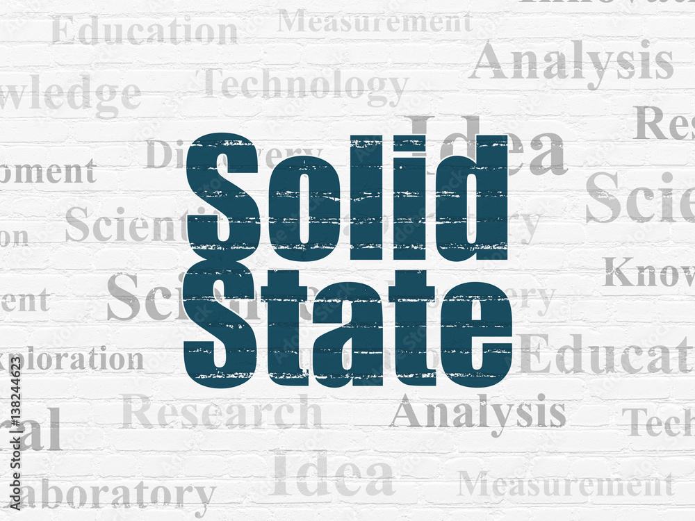 Science concept: Solid State on wall background Science concept: Solid State on wall background