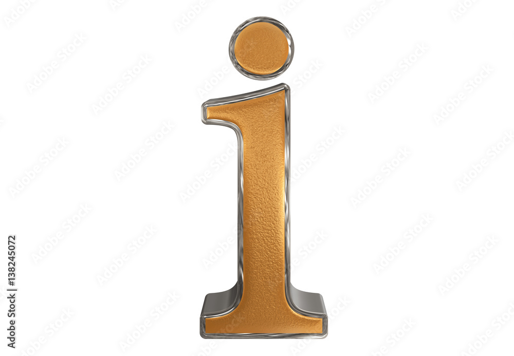 Lowercase letter I, isolated on white, with clipping path, 3D illustration Stock-Foto | Adobe Stock