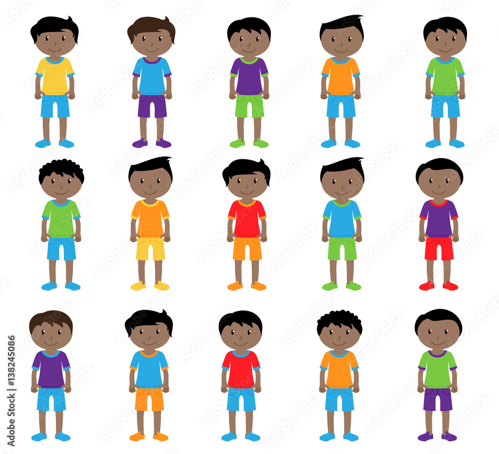 Collection of Cute and Ethnically Diverse Male Students and Children Collection of Cute and Ethnically Diverse Male Students and Children