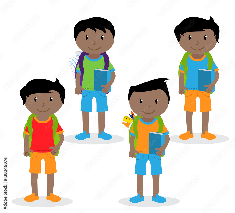 Collection of Cute and Ethnically Diverse Male Students and Children Collection of Cute and Ethnically Diverse Male Students and Children