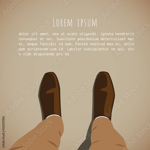 Brown fashion shoes standing on the floor