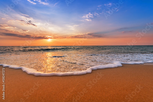 Fototapeta Naklejka Na Ścianę i Meble -  Colorful dawn over the sea. Nature composition.