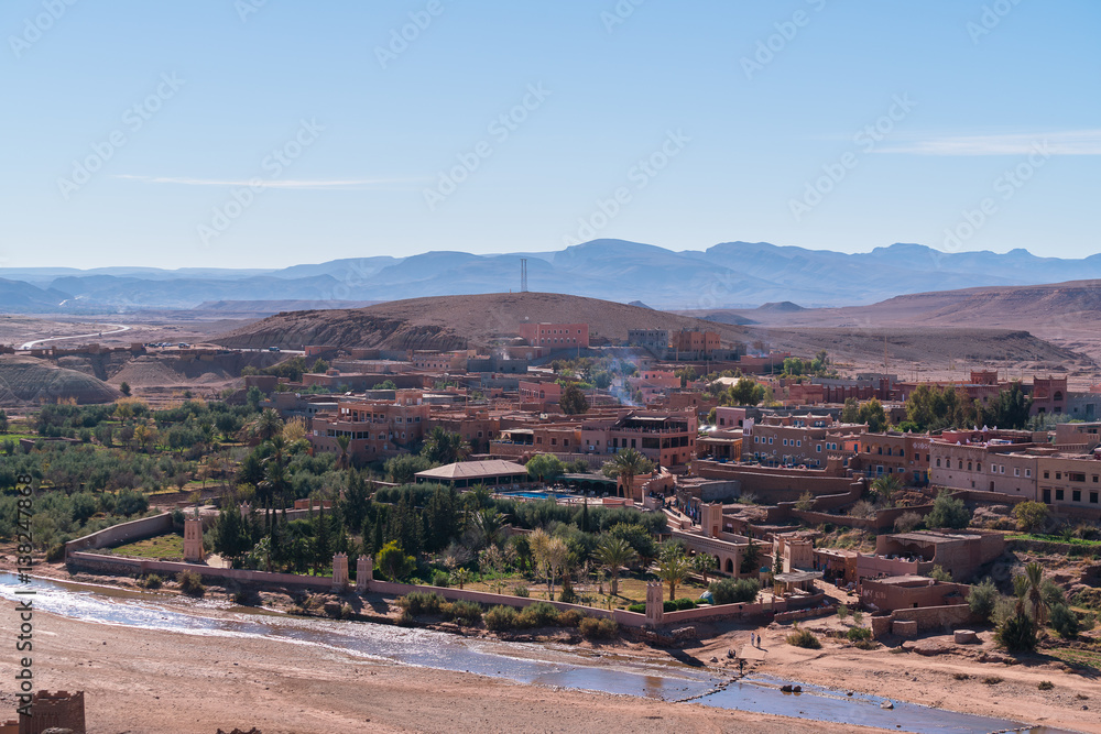 view from the top of  ait ben haddou ,Morocco