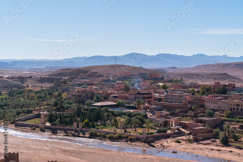 view from the top of ait ben haddou ,Morocco