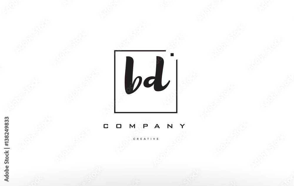bd b d hand writing letter company logo icon design bd b d hand writing letter company logo icon design