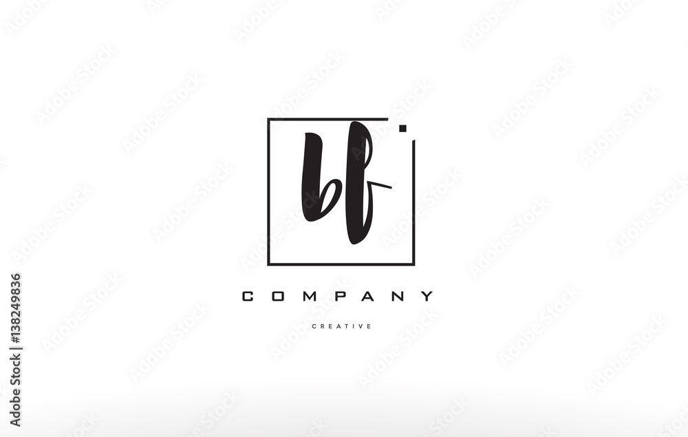 bf b f hand writing letter company logo icon design bf b f hand writing letter company logo icon design