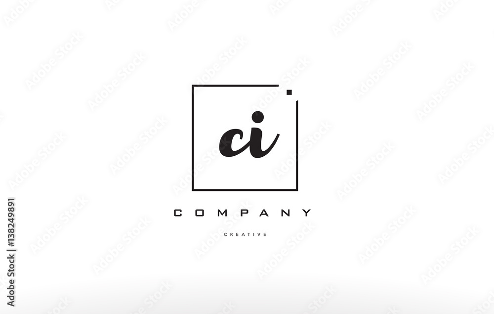 ci c i hand writing letter company logo icon design ci c i hand writing letter company logo icon design