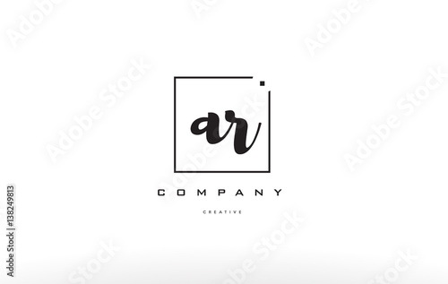 ar a r hand writing letter company logo icon design