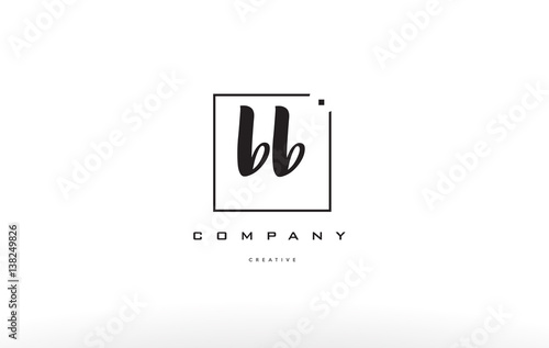 bb b b  hand writing letter company logo icon design