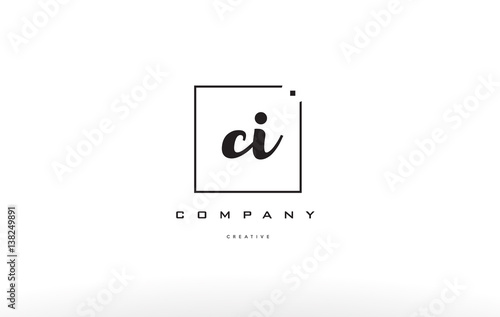 ci c i hand writing letter company logo icon design