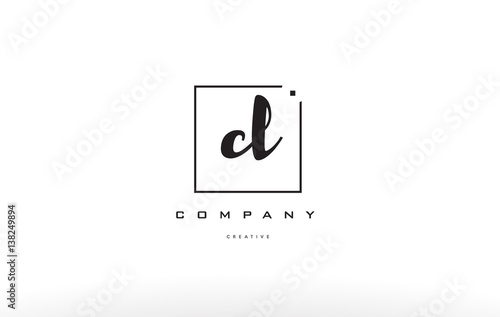 cl c l hand writing letter company logo icon design