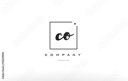 co c o hand writing letter company logo icon design photo