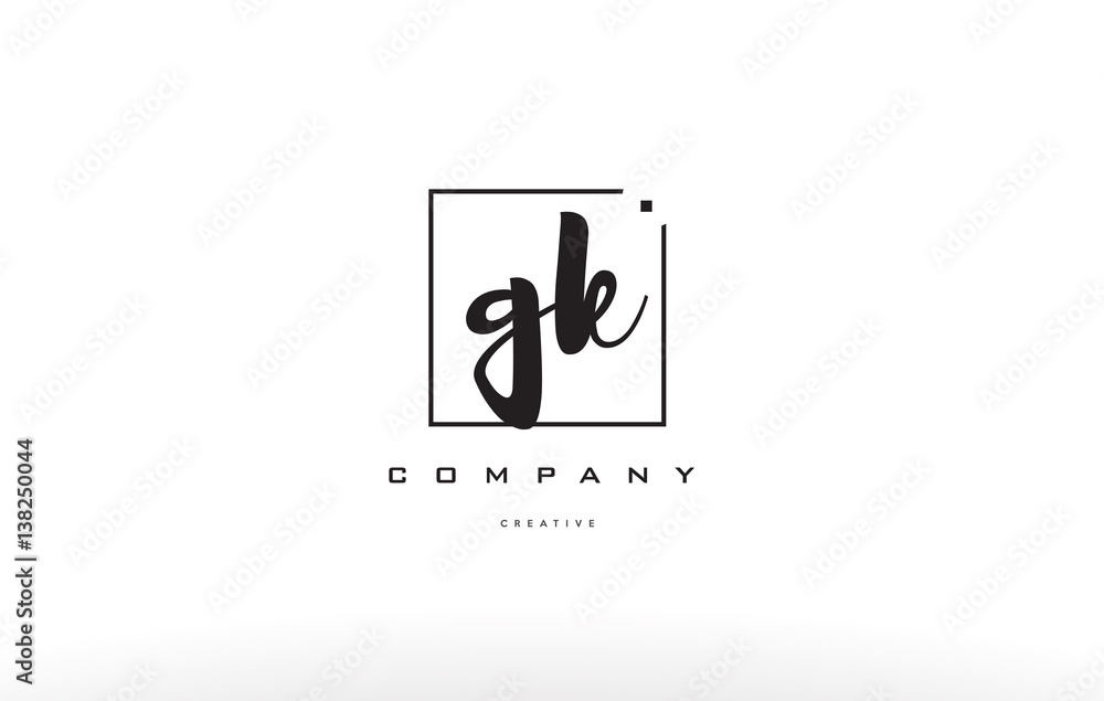 gk g k hand writing letter company logo icon design gk g k hand writing letter company logo icon design
