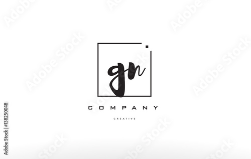gn g n hand writing letter company logo icon design