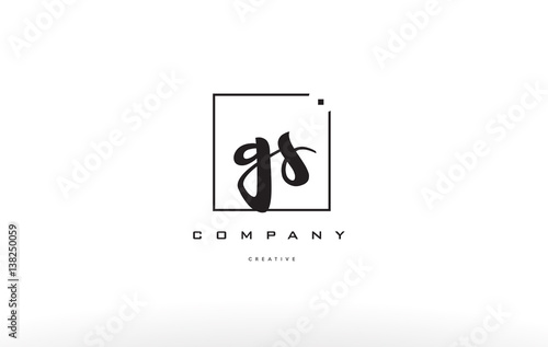 gs g s hand writing letter company logo icon design
