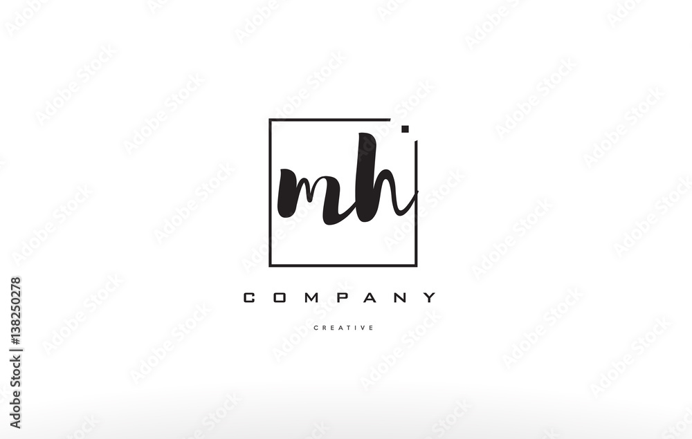 mh m h hand writing letter company logo icon design mh m h hand writing letter company logo icon design