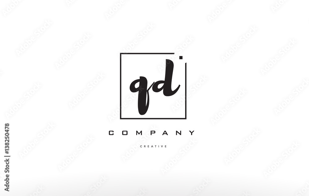 qd q d hand writing letter company logo icon design qd q d hand writing letter company logo icon design