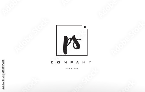 ps p s hand writing letter company logo icon design