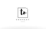 tn t n hand writing letter company logo icon design