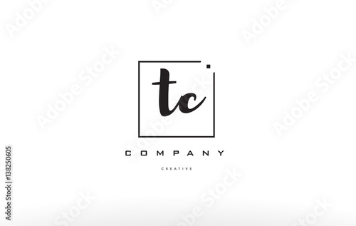 tc t c hand writing letter company logo icon design photo