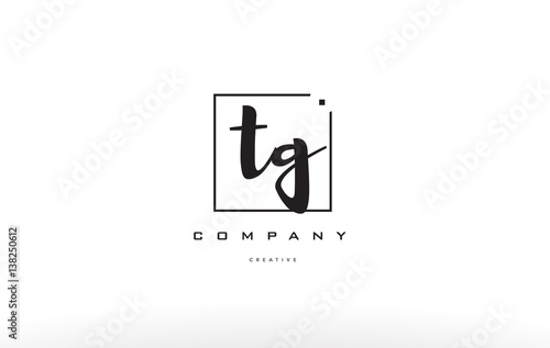 tg t g hand writing letter company logo icon design