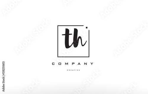 th t h hand writing letter company logo icon design photo
