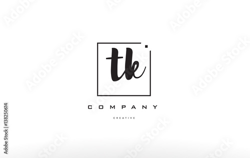 tk t k hand writing letter company logo icon design photo