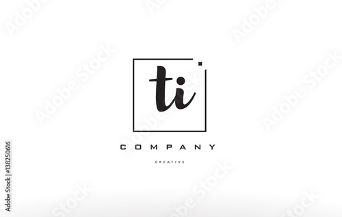 ti t i hand writing letter company logo icon design