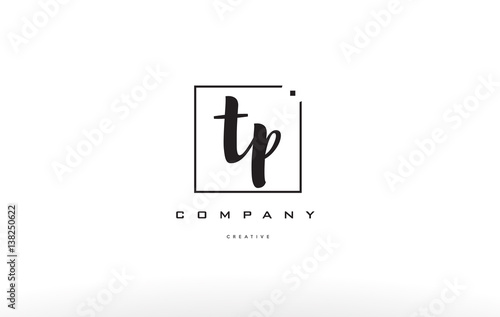 tp t p hand writing letter company logo icon design photo