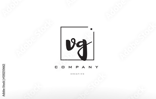 vg v g hand writing letter company logo icon design photo