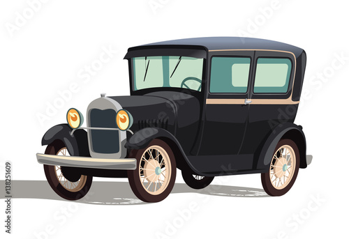 Old black car