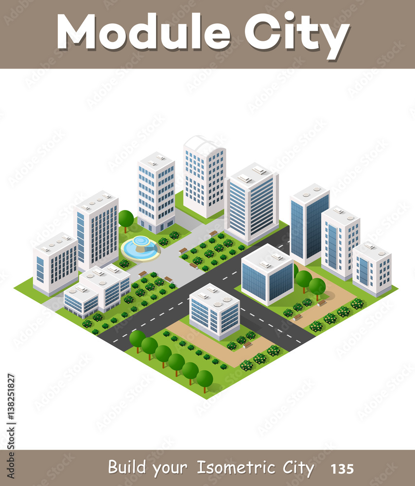 Isometric urban set of the city infrastructure town, street modern, real structure, architecture 3d elements different buildings Isometric urban set of the city infrastructure town, street modern, real structure, architecture 3d elements different buildings