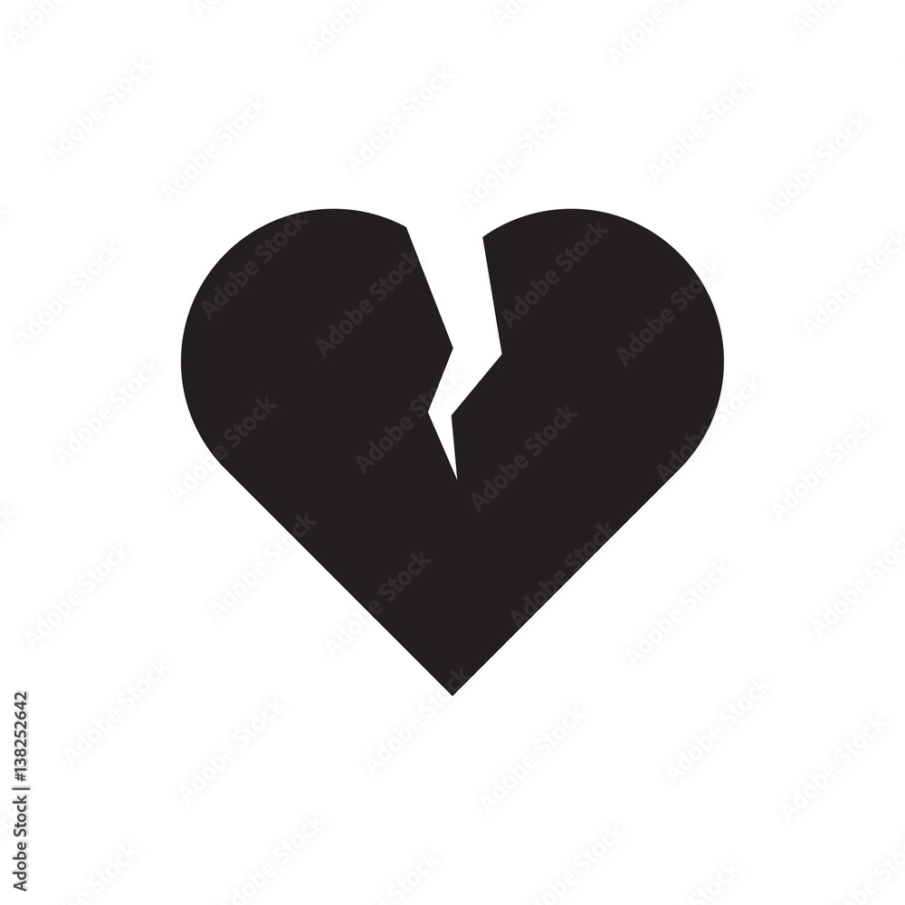 broken heart icon illustration broken heart icon illustration
