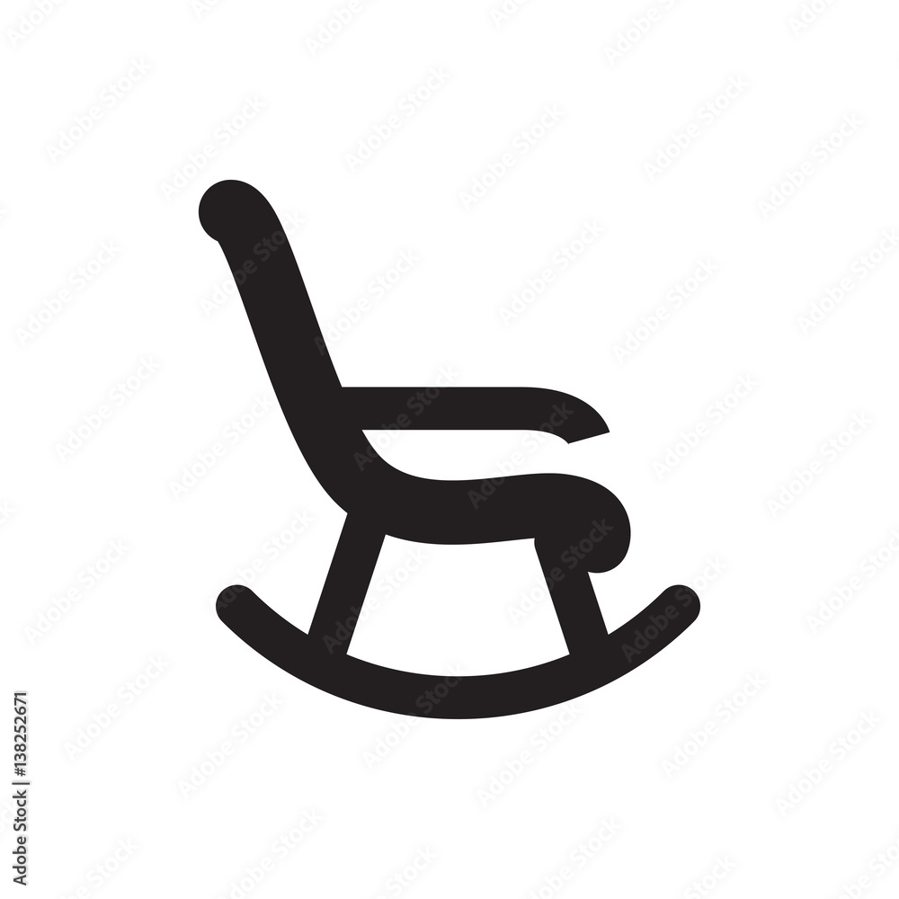 rocking chair icon illustration rocking chair icon illustration