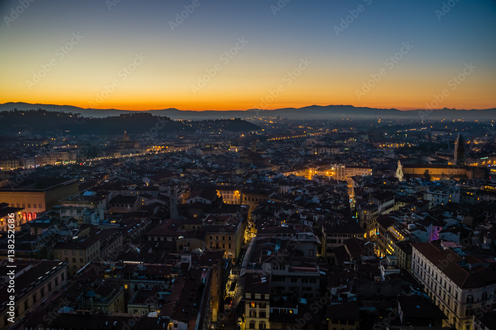 Skyline of Florence at Night - Italy