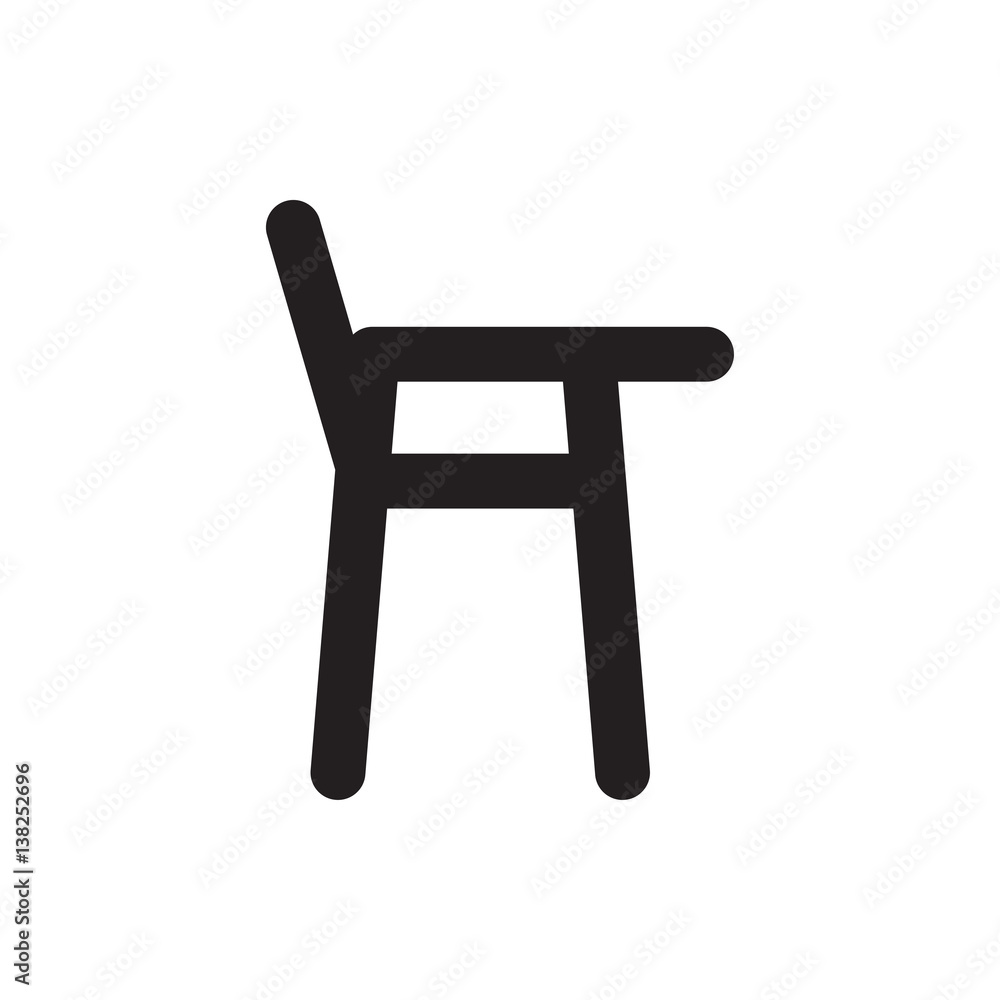 baby chair icon illustration
