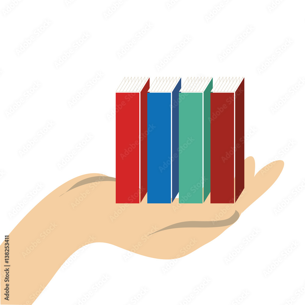 Naklejka premium textbook library isolated icon vector illustration design