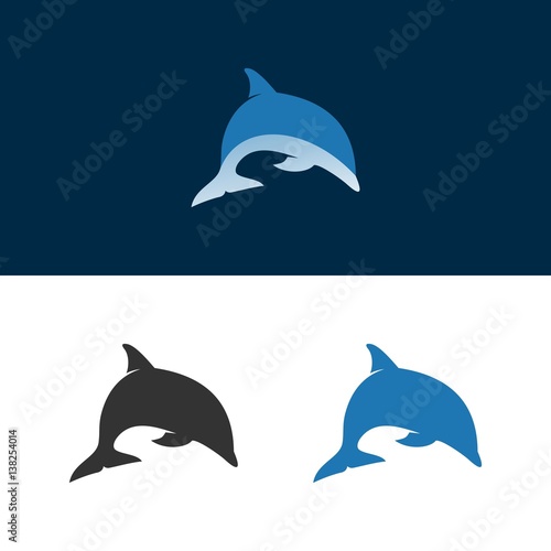 Dolphin Logo Icon Illustration