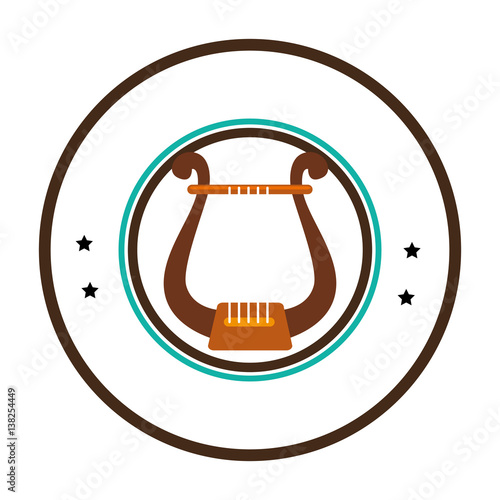 harp instrument isolated icon vector illustration design