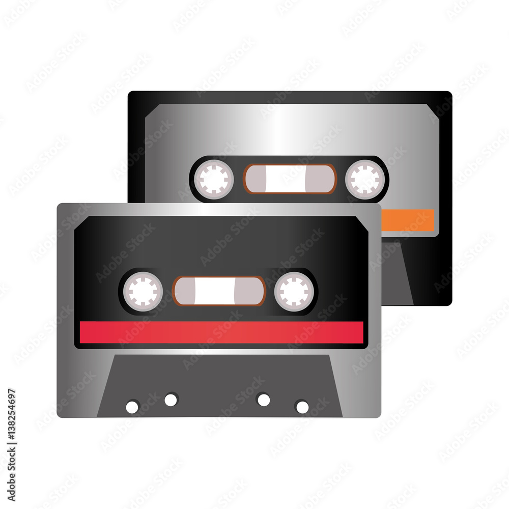 cassette old music icon vector illustration design